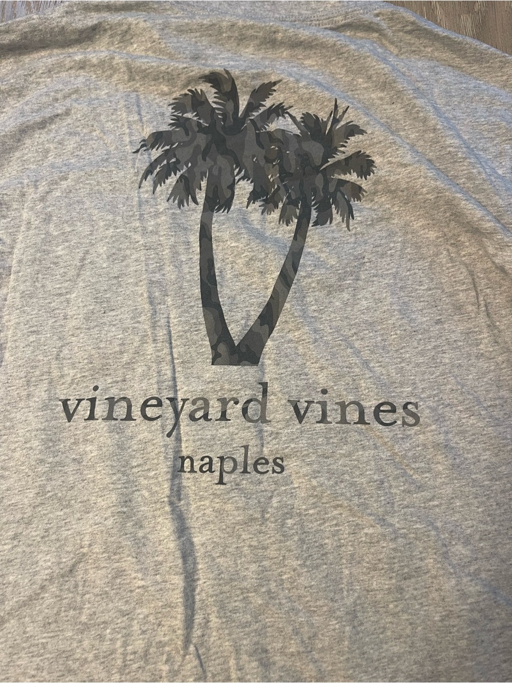 Vineyard Vines Gray Naples Palm Graphic Tee